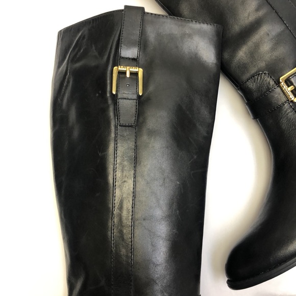 Lauren Ralph Lauren Monica Black Boots Wide calf New 6 B - Picture 10 of 11